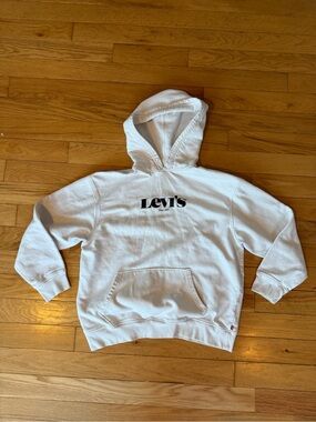 Levi's White Hoodie with Black Logo